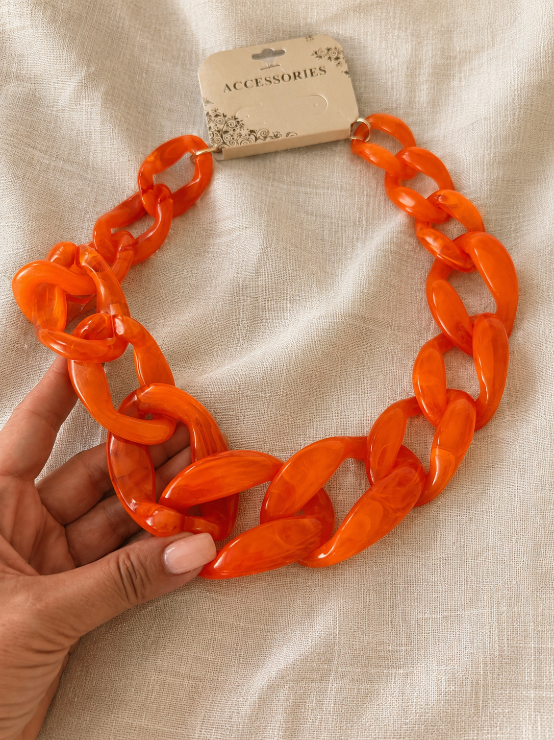 Collier chaîne XL marbré