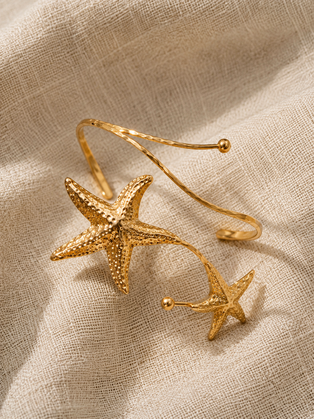 Bracelet de Bras Étoiles de Mer Doré