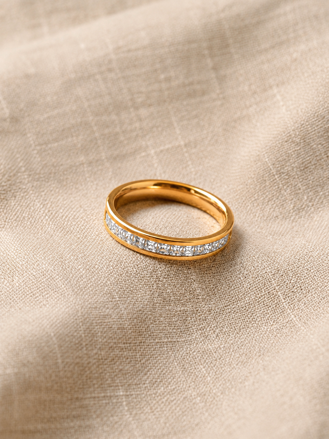 Bague Strass Dorée