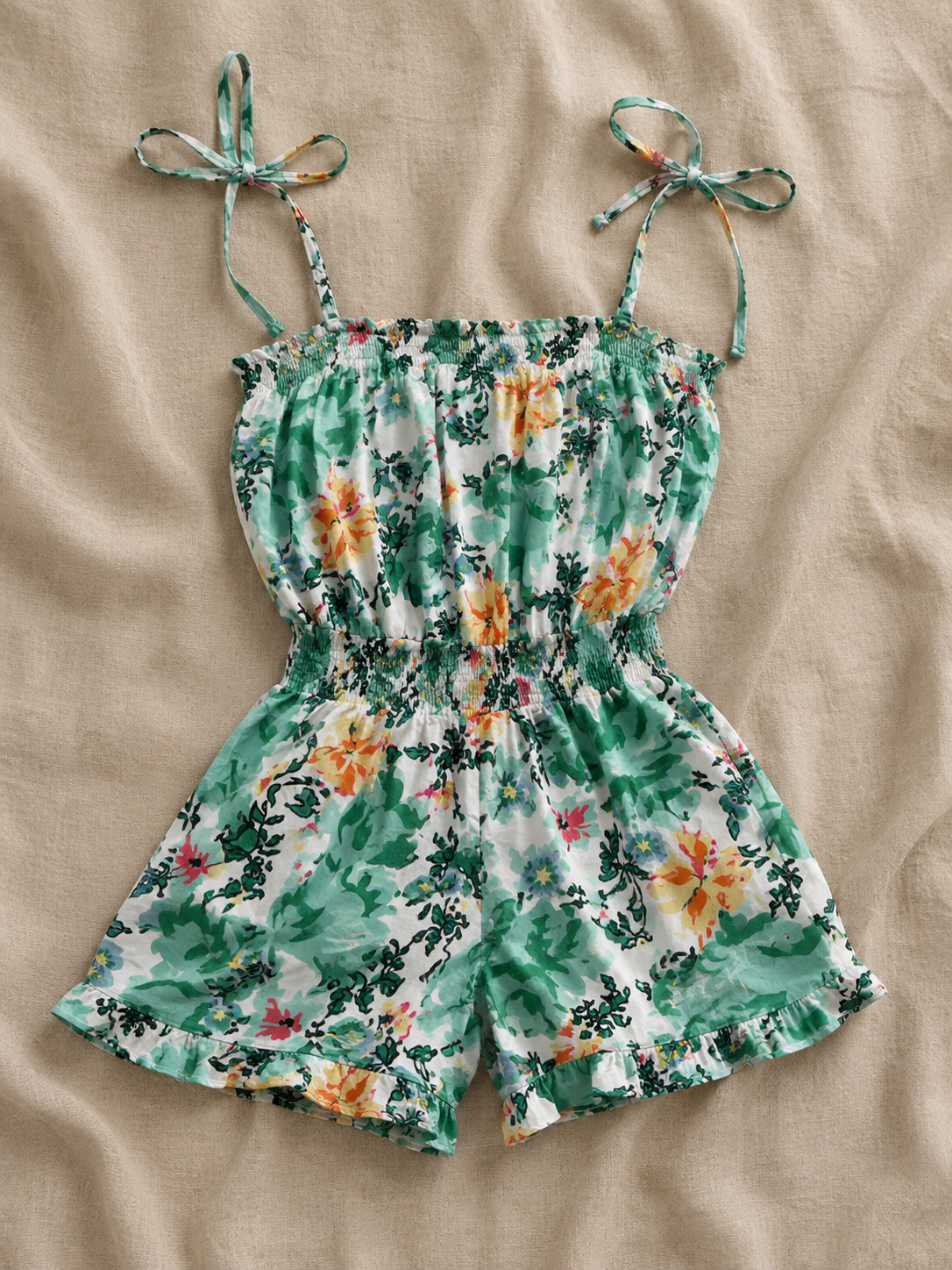 Combishort Fleuri Bohème Femme