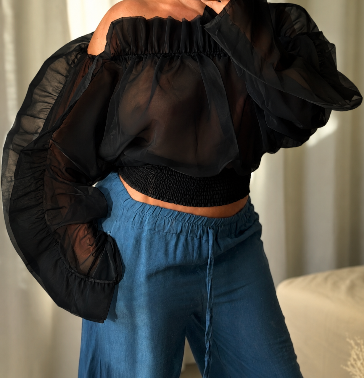 Crop Top Romantique Organza