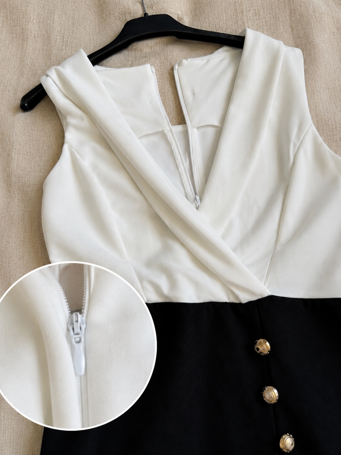 Robe Midi Élégance Bicolore
