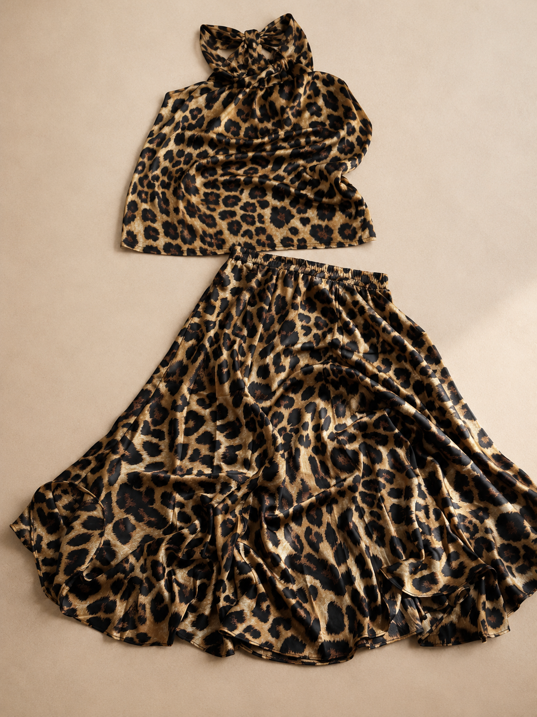 SOA Selected – Ensemble Léopard Satin CHOKLATE PARIS Femme
