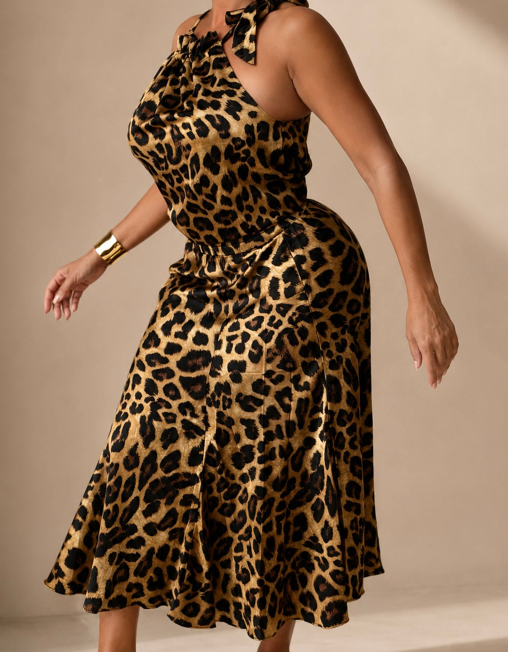SOA Selected – Ensemble Léopard Satin CHOKLATE PARIS Femme