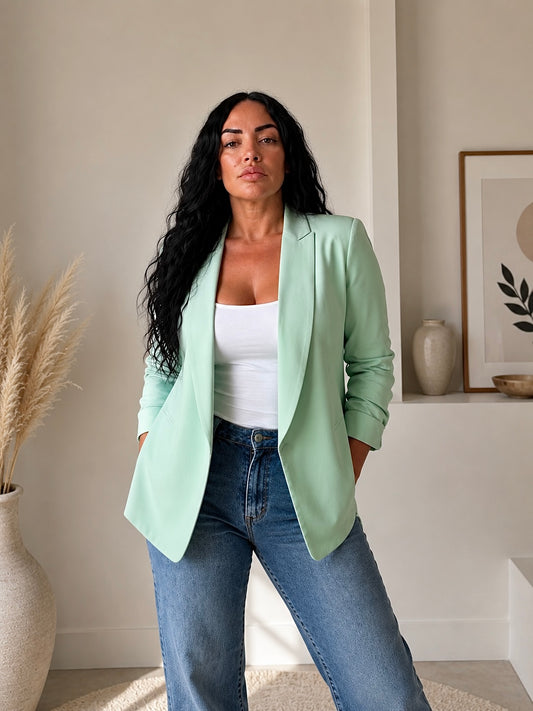 Blazer vert menthe oversize