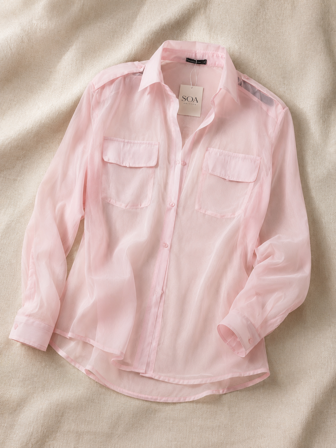 Chemise Voile Blanche Oversize Femme