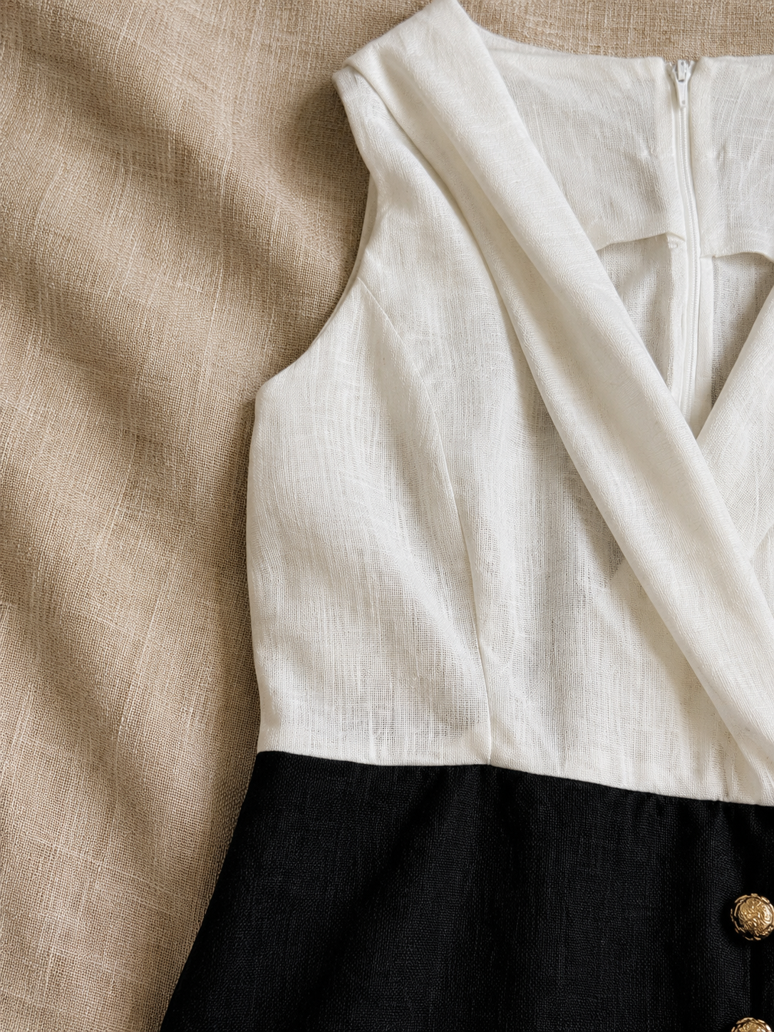 Robe Midi Élégance Bicolore