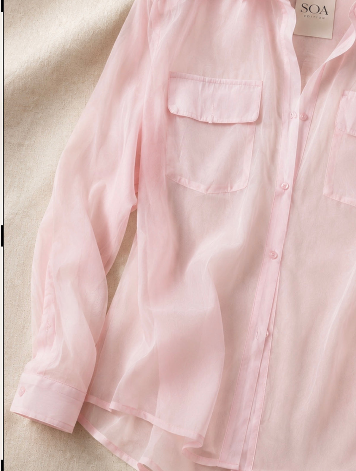 Chemise Voile Blanche Oversize Femme
