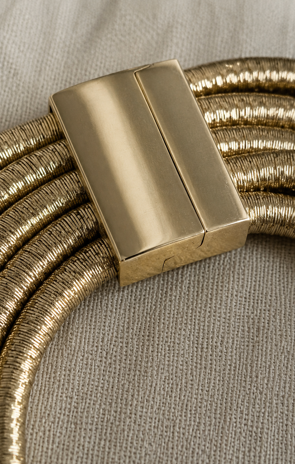 Collier Multi-Rangs Doré Femme