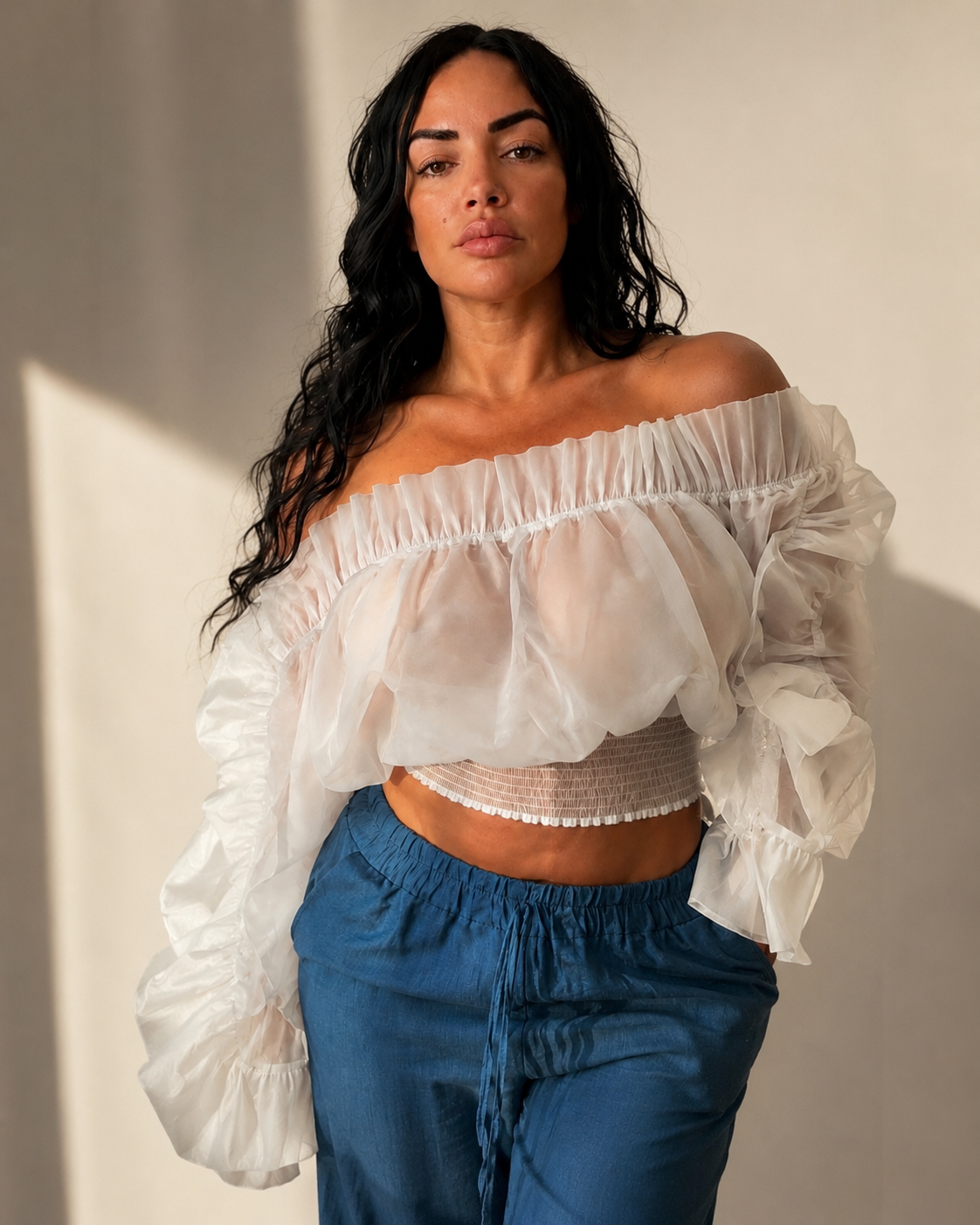 Crop Top Romantique Organza