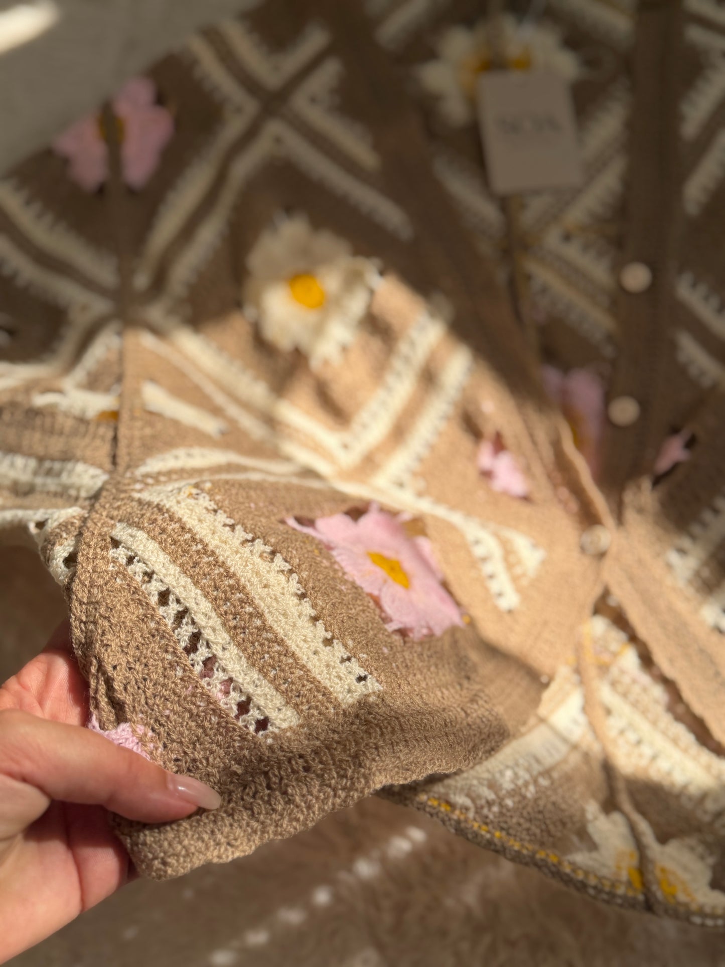 Gilet Crochet Fleuri Bohème