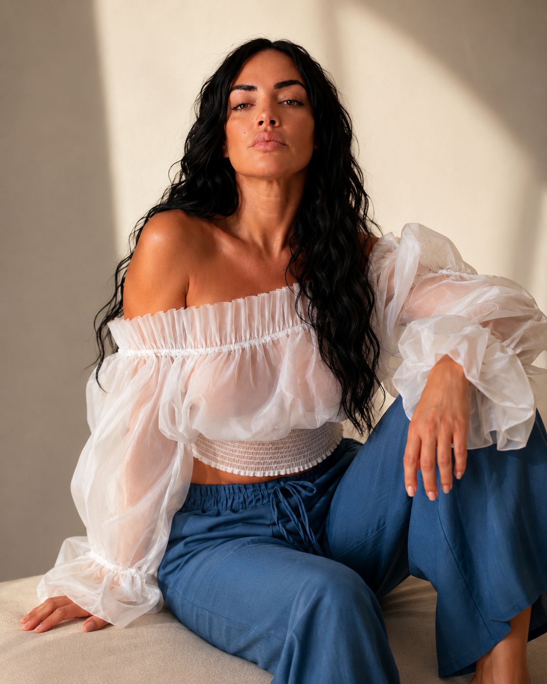 Crop Top Romantique Organza