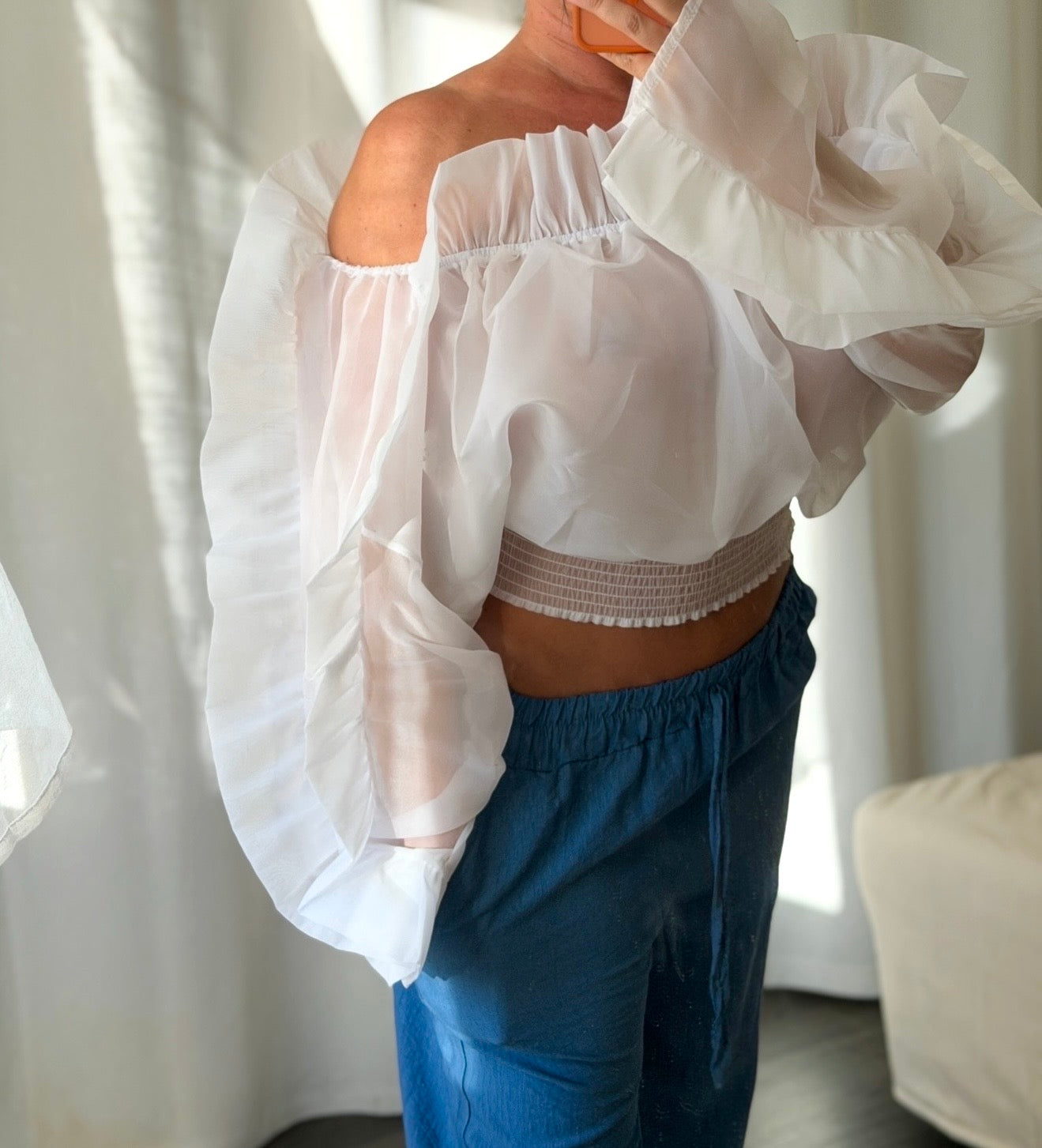 Crop Top Romantique Organza