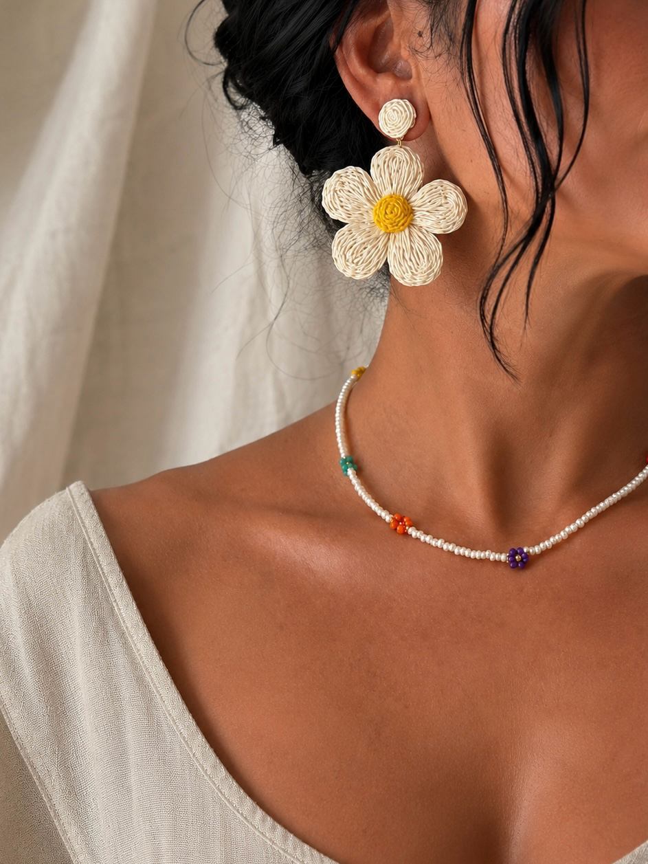 Parure Fleurs Bohème Femme