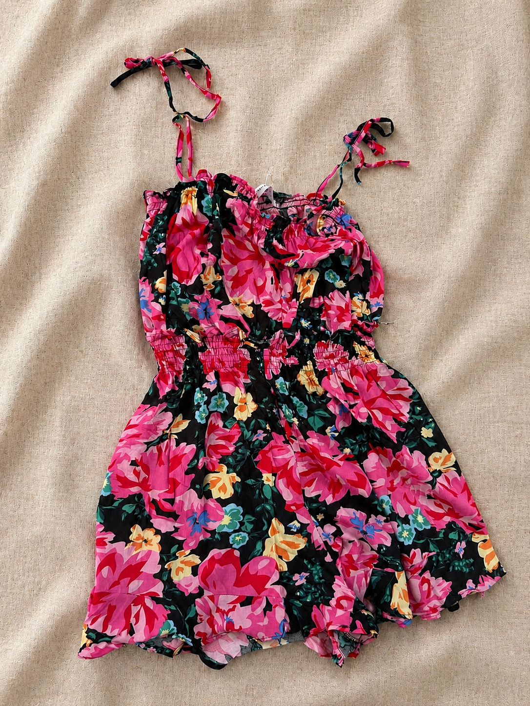 Combishort fleuri pastel