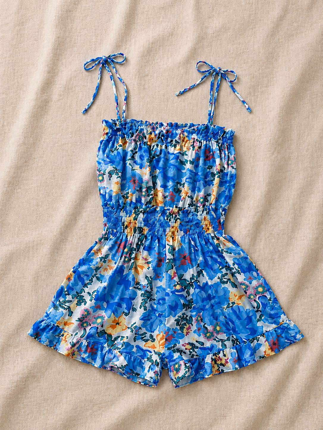 Combishort fleuri pastel