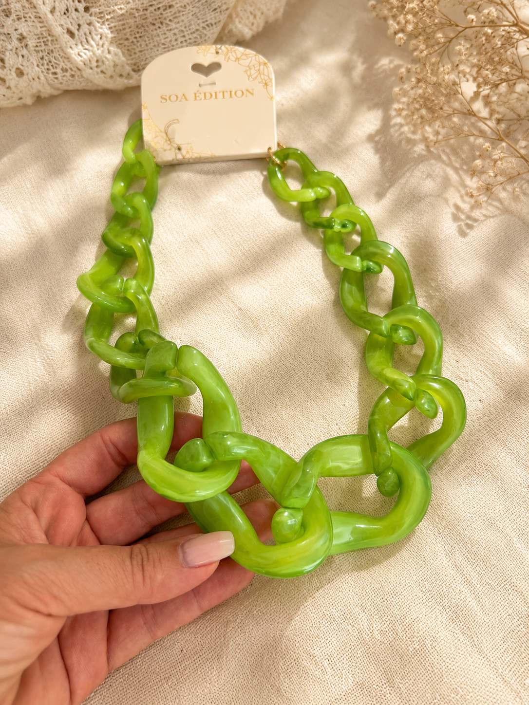 Collier chaîne XL marbré