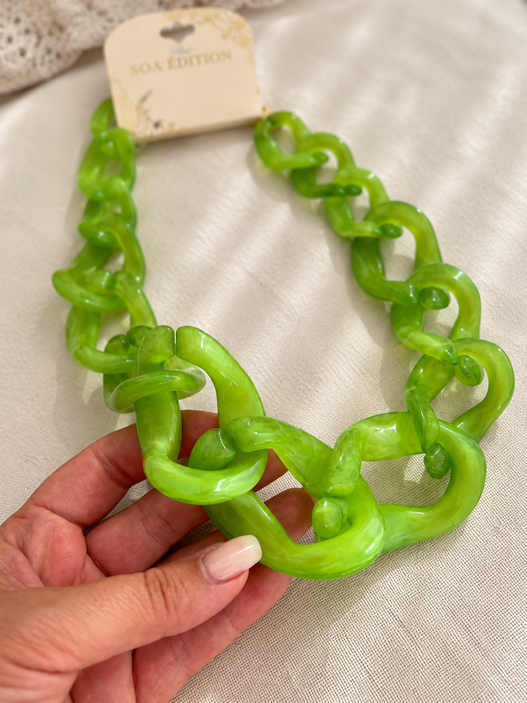 Collier chaîne XL marbré