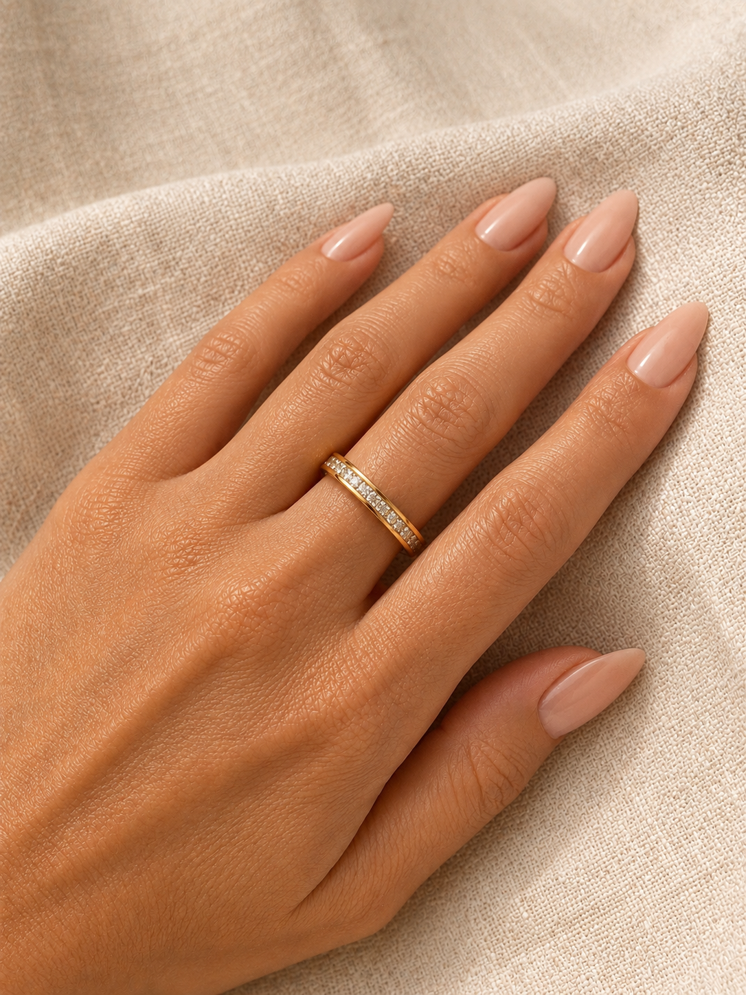 Bague Strass Dorée