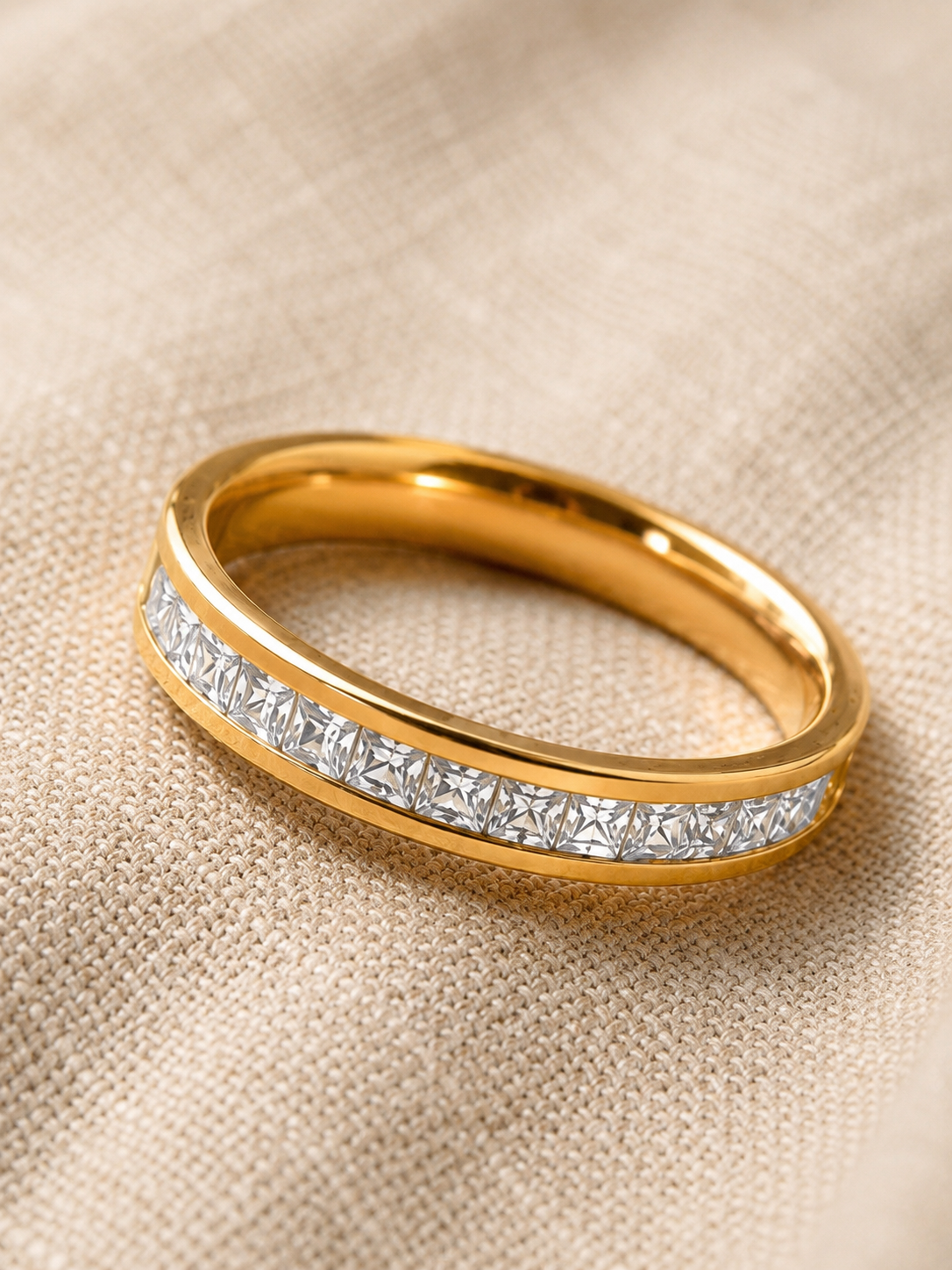 Bague Strass Dorée