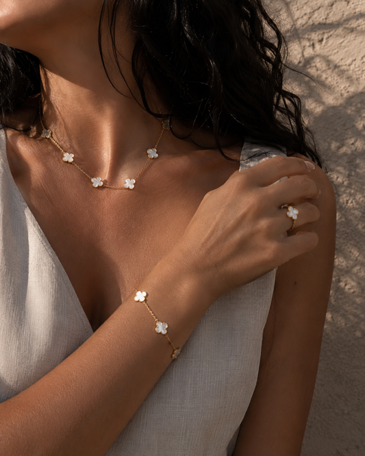 Parure Trèfle Nacré Femme
