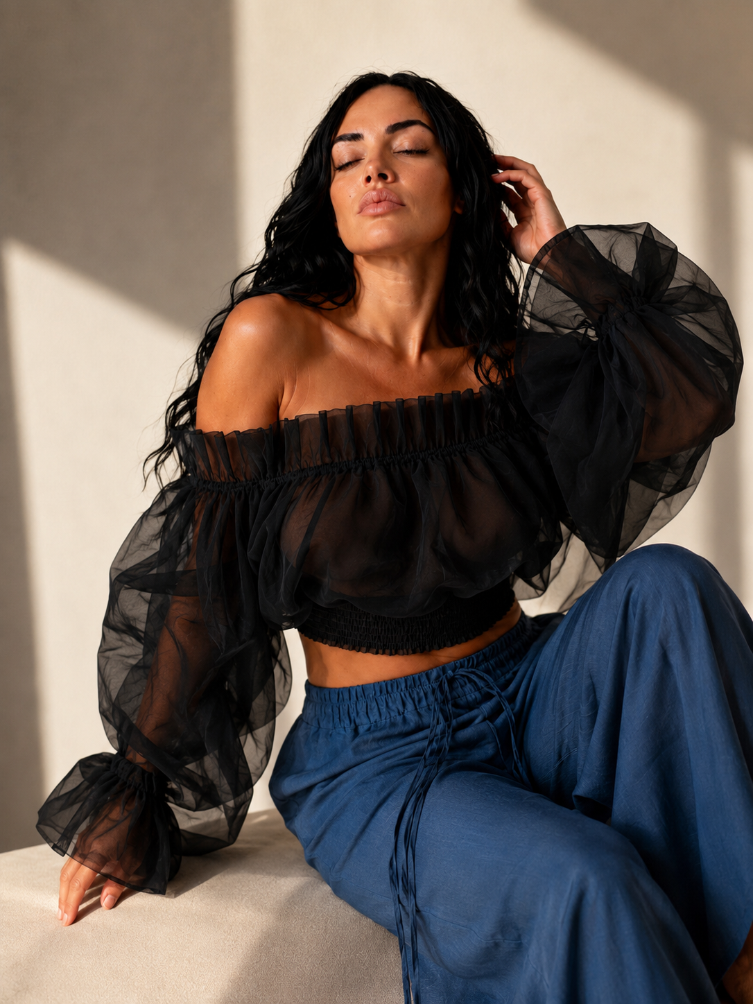 Crop Top Romantique Organza