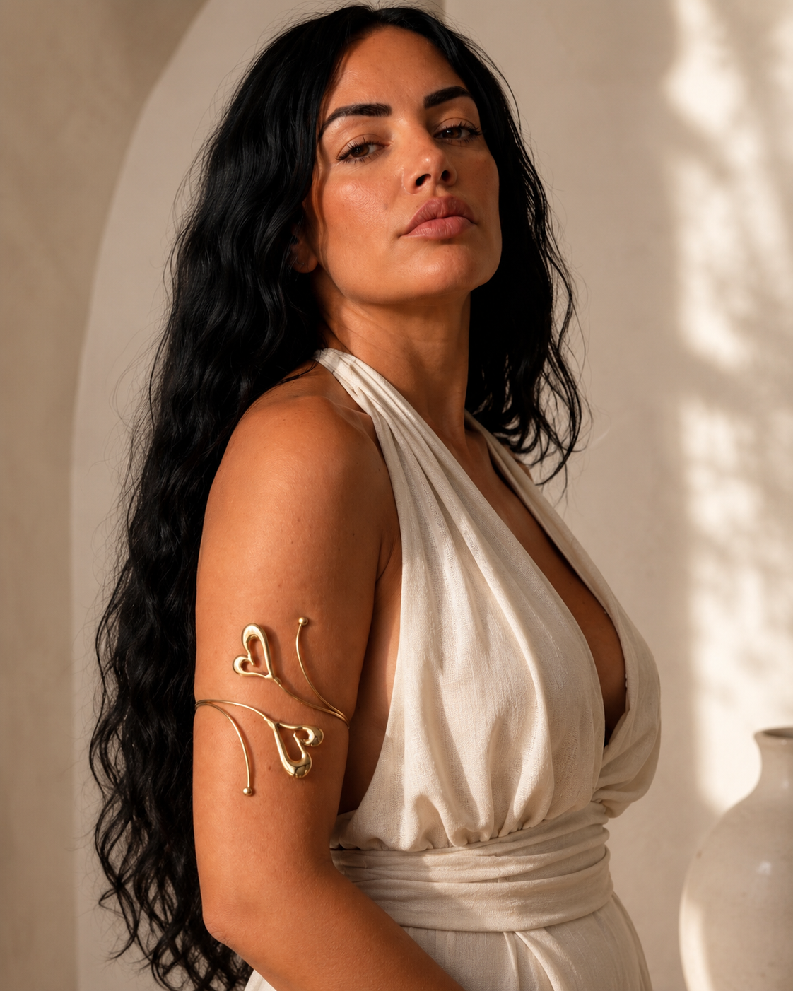 Bijou de Bras Doré Cœurs Femme