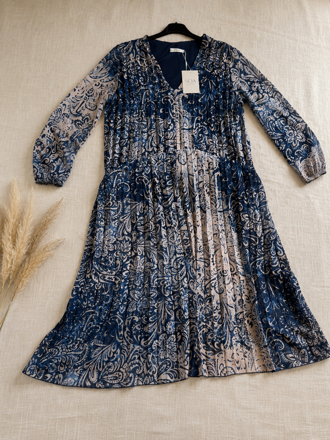 SOA Selected | Robe Longue Bohème Bleue SENES Femme